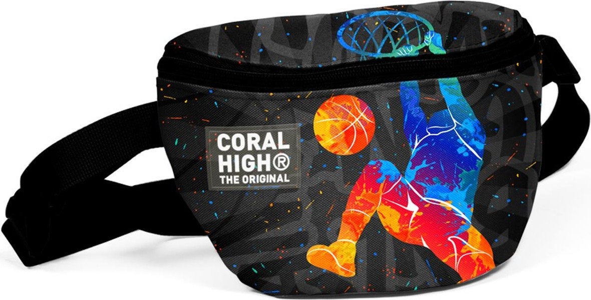 Coral High Gri Basketbol Desenli Bel Çantası 11551 görsel 3