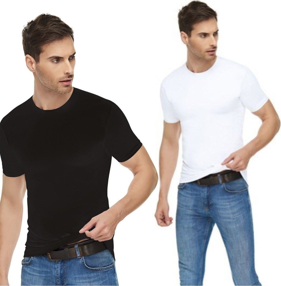 Tutku Elit Erkek Sıfır Yaka Body 2’li Paket Çok Renkli Elestan Standart Beden