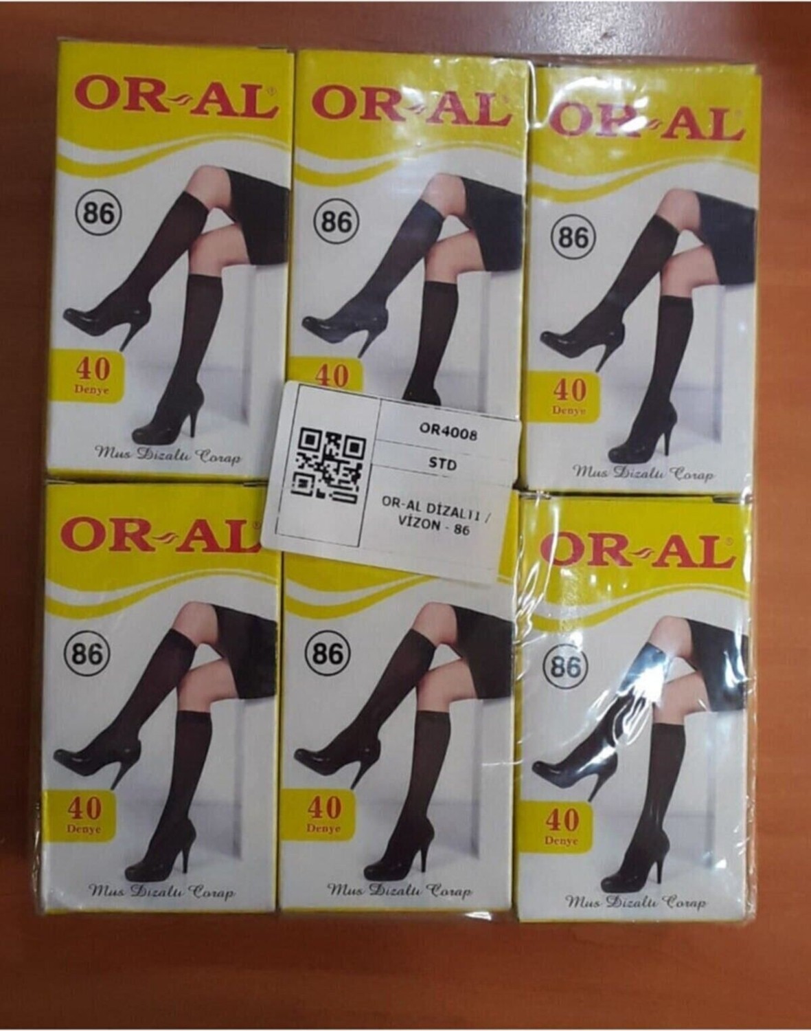 Oral Kadın Muz Çorap 6 Adet Ortakalın Pantolon Çorabı 57 Ten görsel 7