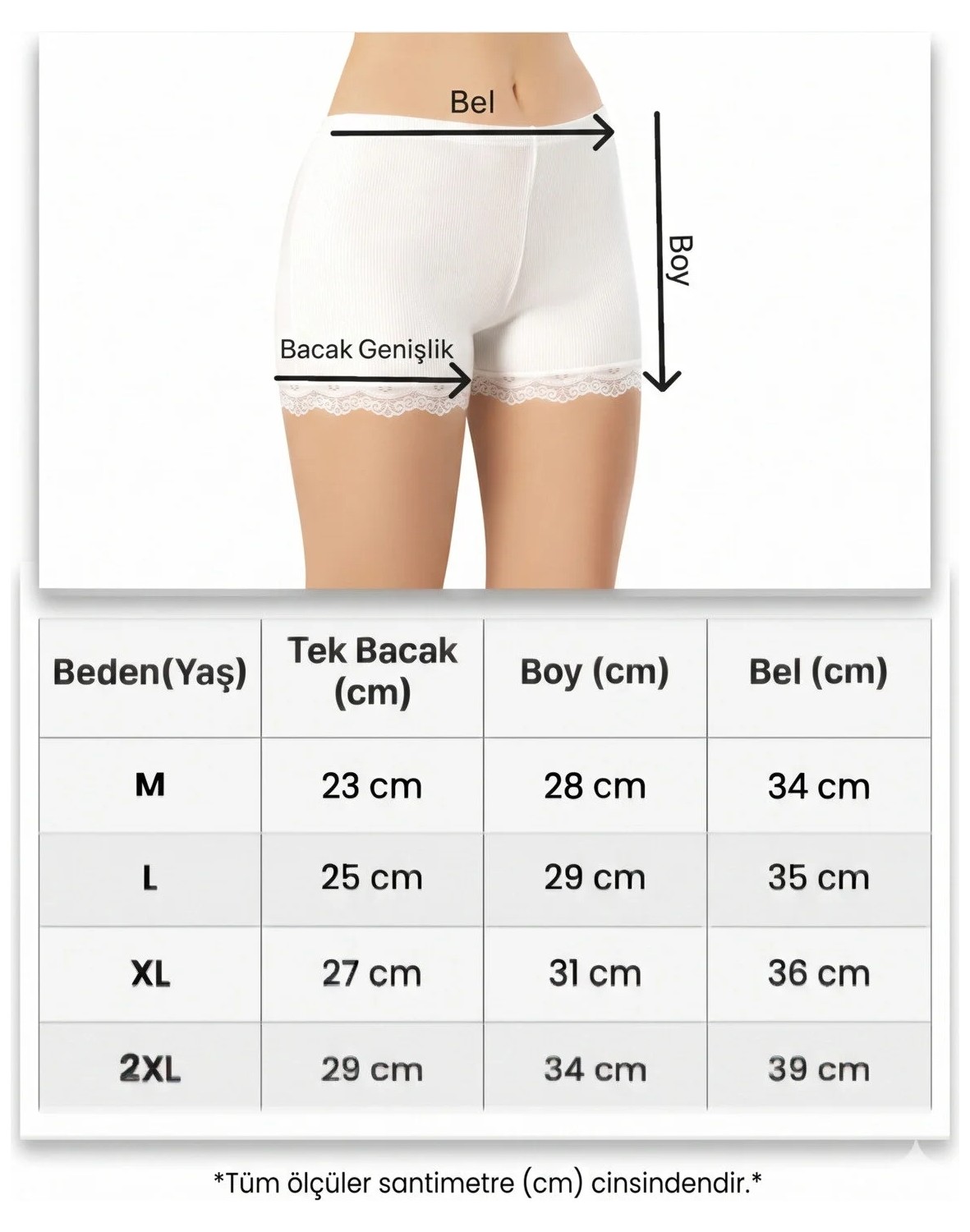 İncili Kadın 3'lü Dantel Paçalı Fitilli Boxer Şort - Pamuklu Esnek Ribana Boxer (Çağla, Pudra, Ten) Xl görsel 6