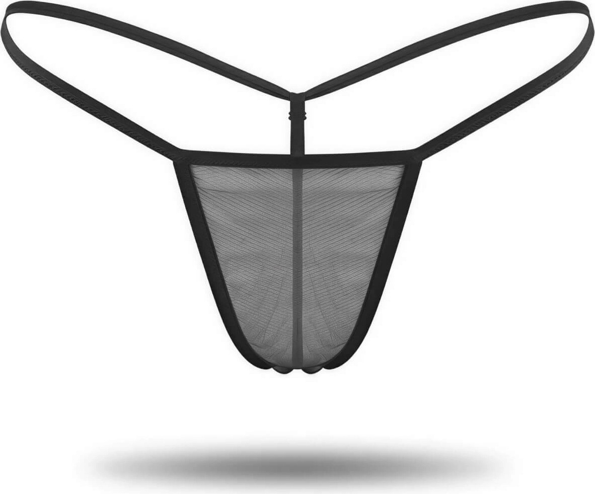 Findit 3'lü Renkli Transparan Tül String Tanga TM0369 görsel 3