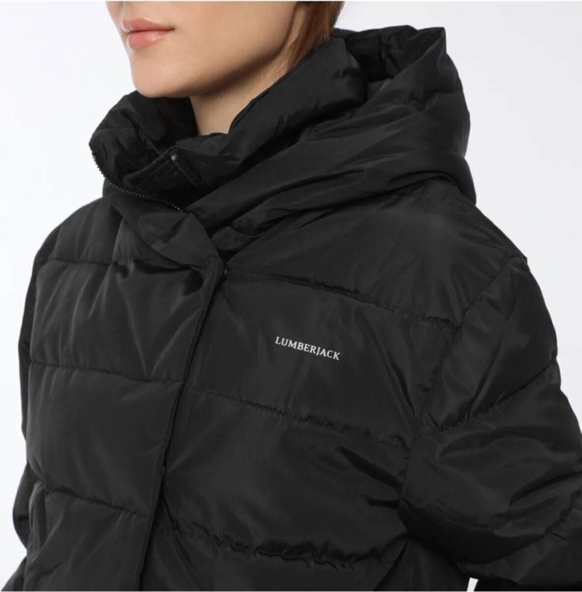Lumberjack Karina Coat Short Kadın Şişme Mont Siyah V4 görsel 6