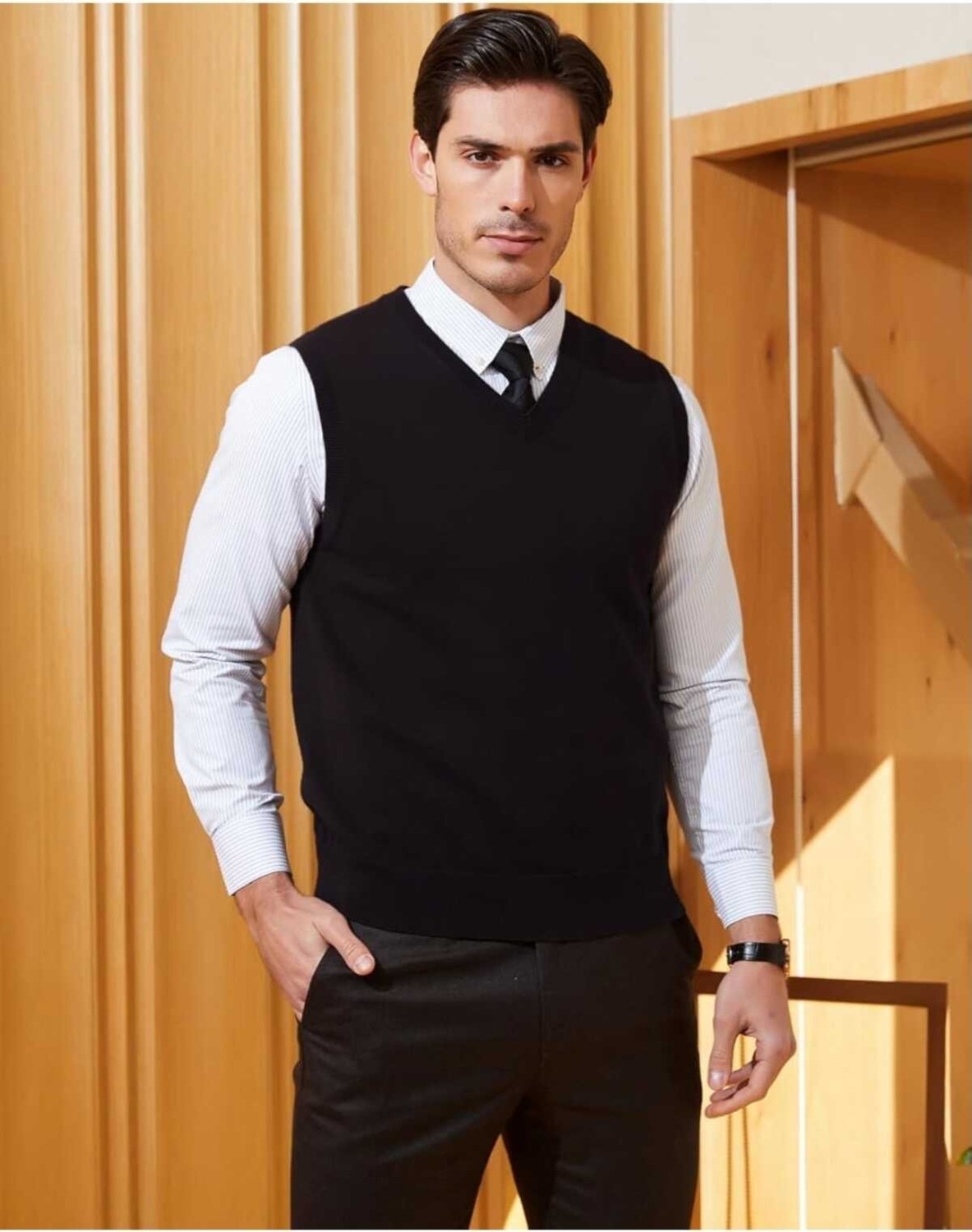 Youknitwear You Shaun %100 Pamuk V Yka Erkek Triko Süveter