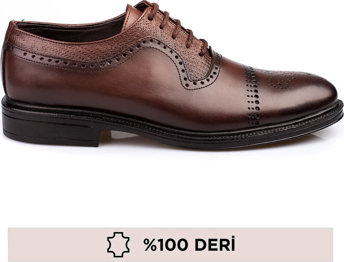 Maximoda Italyan Tasarım Deri Erkek Ayakkabı, Düz Topuk, Kauçuk Taban, Şık ve Rahat görsel 2