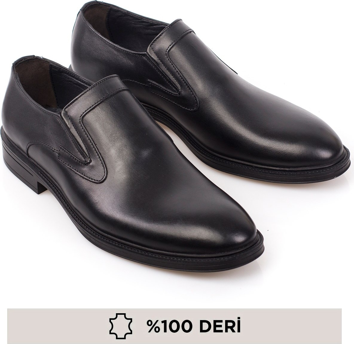 Maximoda Hakiki Deri Klasik Bağcıksız Iç Dış Deri Erkek Ayakkabı görsel 5