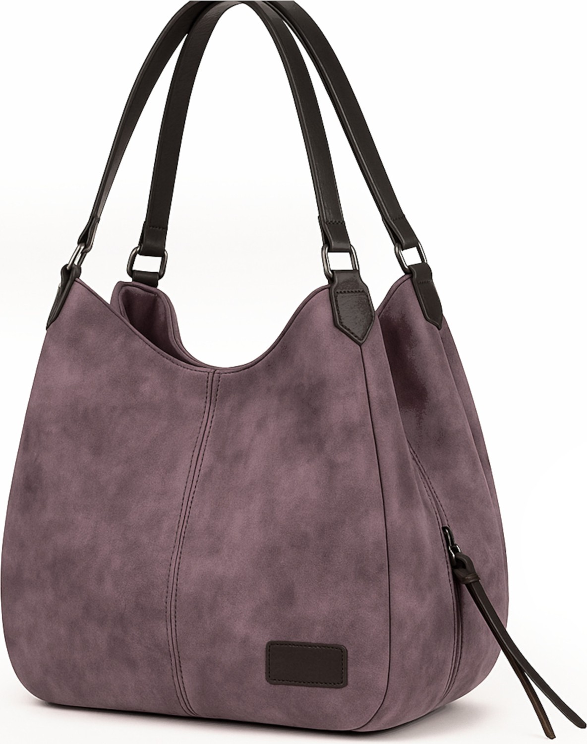 Cappadocia Vintage Myra Kadın Pu Deri Günlük Omuz Çantası Üç Bölmeli Hobo Tote El Çantası