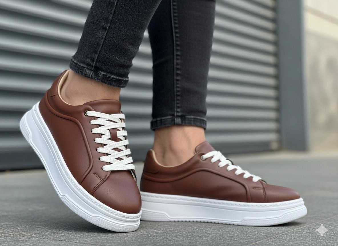 Tiggo Shoes Tiggo Sneaker Yüksek Tabanlı Ortapedik Yumuşak Rahat Spor Ayakkabı
