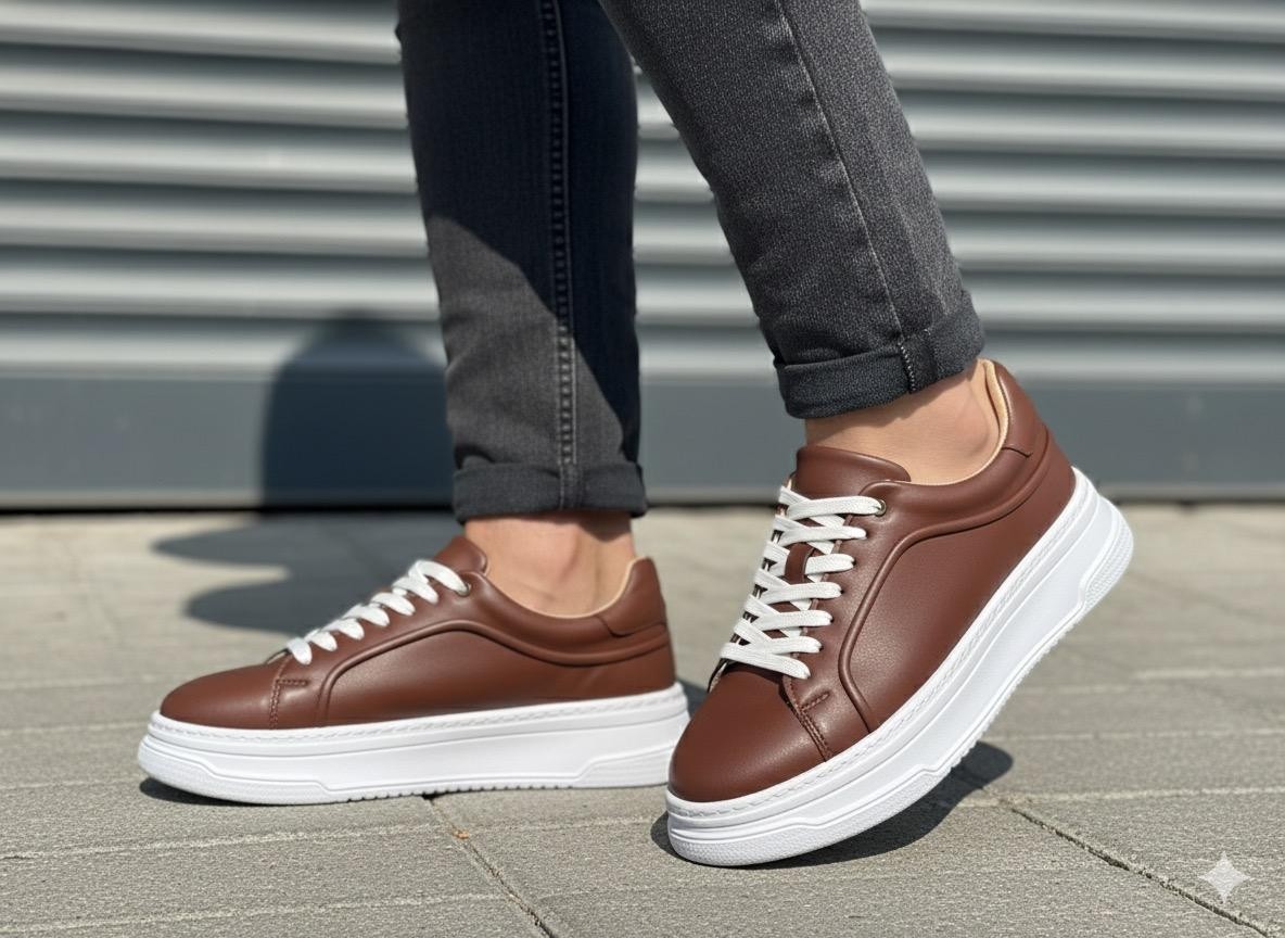 Tiggo Shoes Tiggo Sneaker Yüksek Tabanlı Ortapedik Yumuşak Rahat Spor Ayakkabı görsel 2