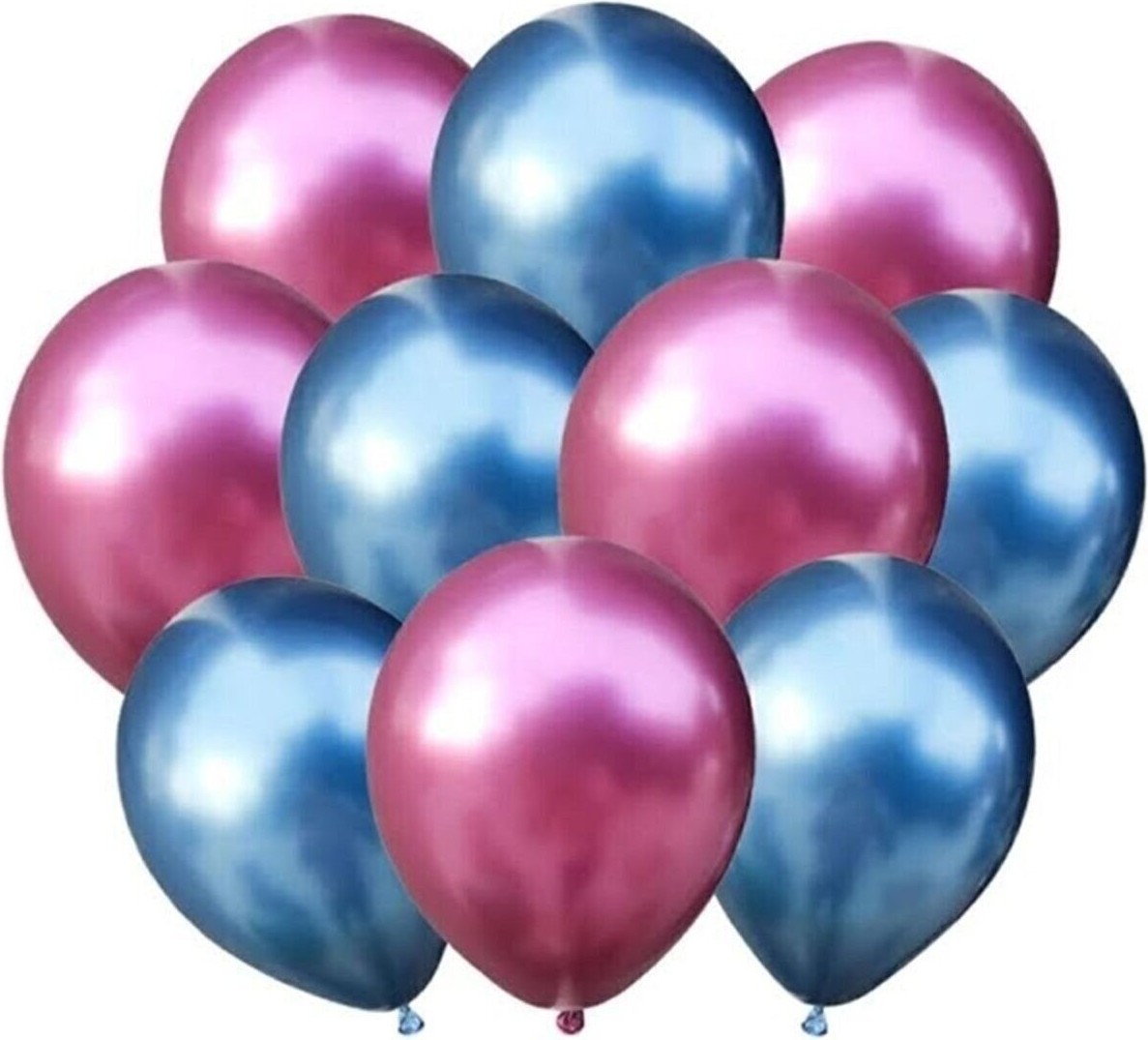 Feyza Design Pembe-Mavi Çok Renkli Balon 20 Adet - Hobi ve Parti Malzemeleri