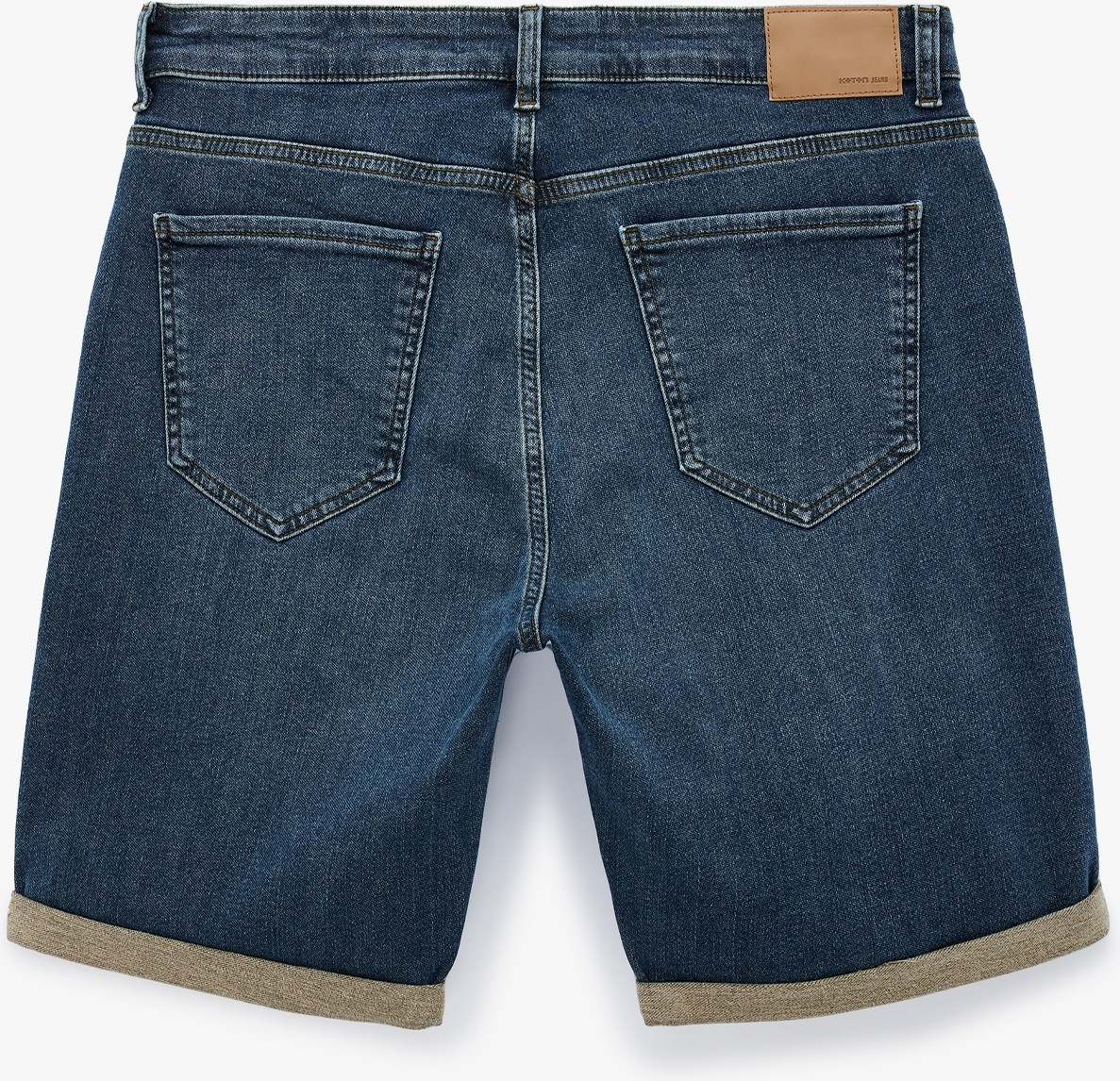 Koton Normal Bel Pamuklu Bermuda Slim Fit Jean Şort görsel 4