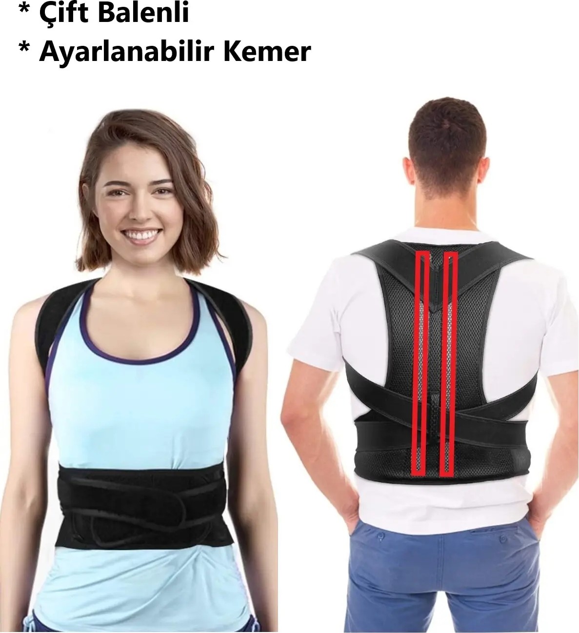 Empressco Dik Duruş Korsesi Balenli Unisex Kamburluk Önleyici Korse Medikal Korse