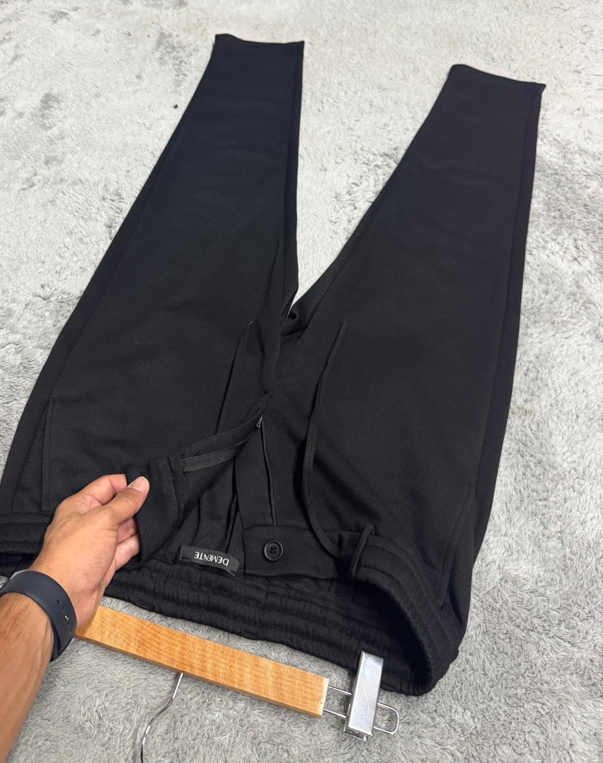 GD Goldoremi Erkek Jakarlı Çelik Örme Regular Beli Lastikli İpli Fermuarlı Rahat Jogger Pantolon görsel 4