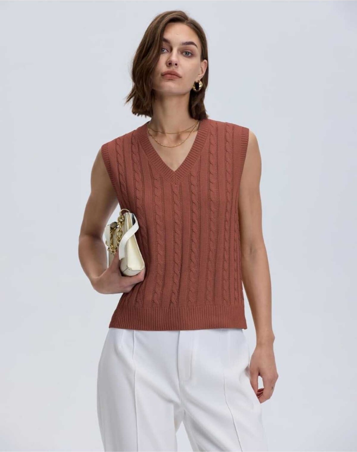 Youknitwear You Lim %100 Pamuk V Yaka Kadın Süveter