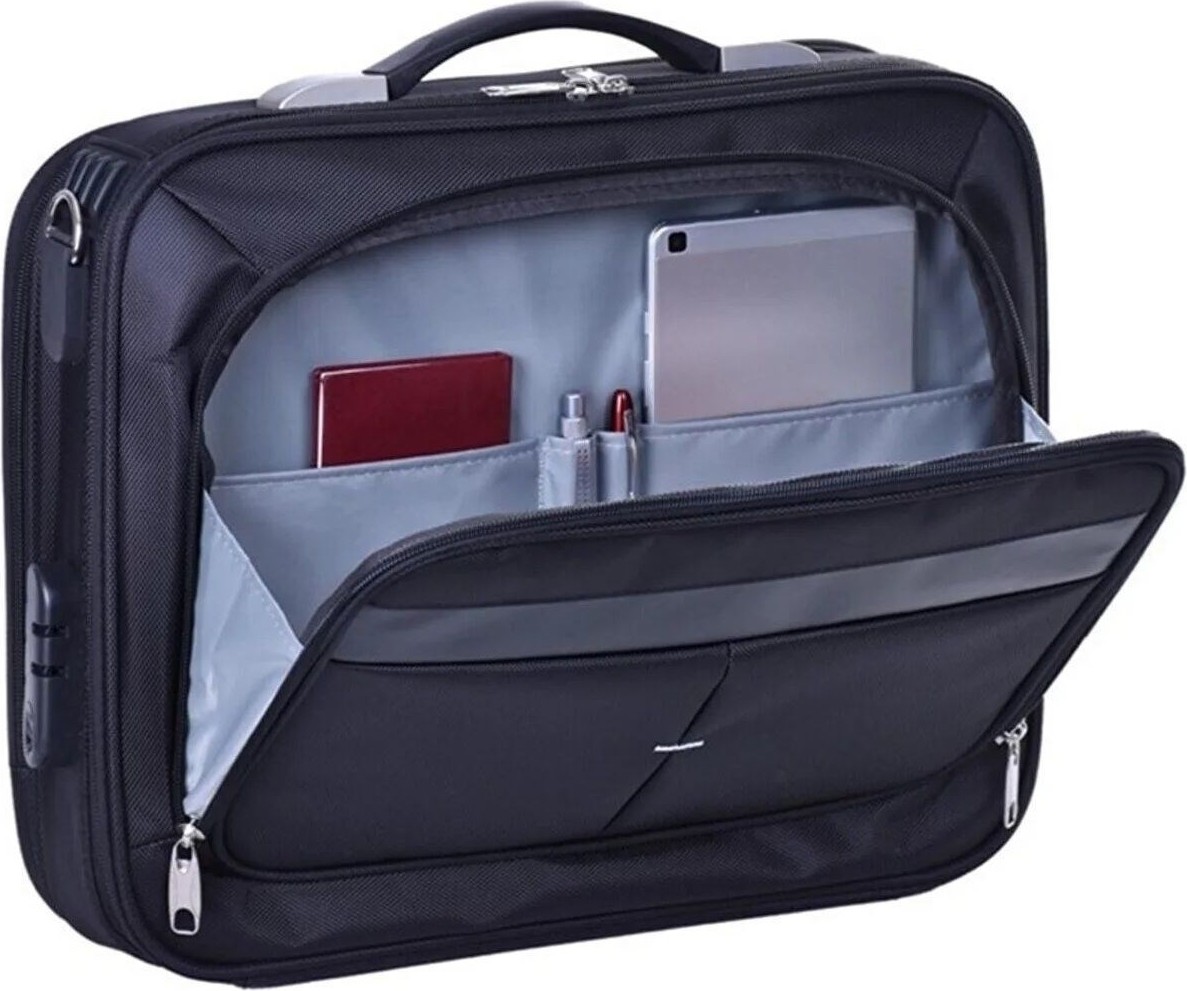 Case Club 217-1 Büyük Boy Kasalı Evrak Çantası 17 Inç Laptop Notebook Çantası