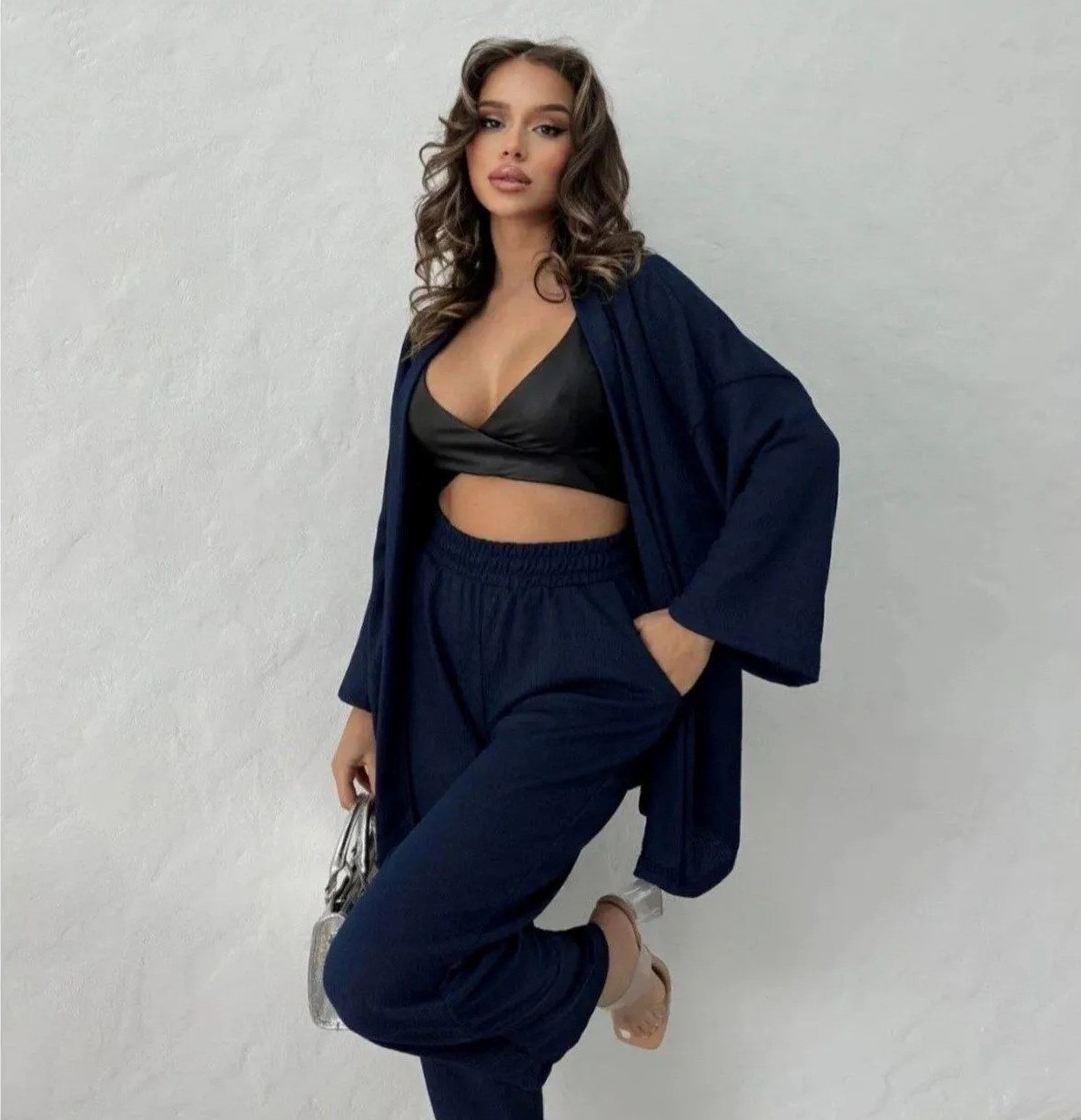 SEVENLINE Kadın Kimono Bürümcük Alt Üst Takım