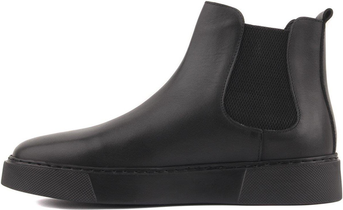 Shoetyle - Siyah Hakiki Deri Erkek Chelsea Bot - Siyah Taban - 250-041 görsel 4