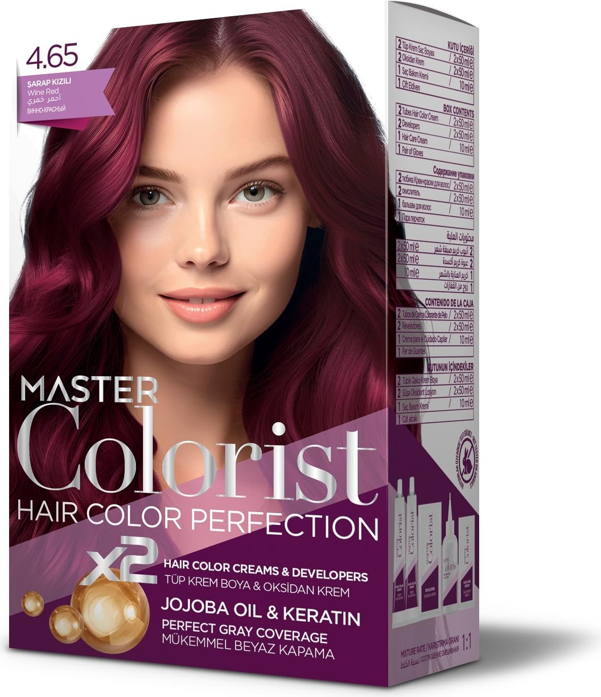 Die Grup Master Colorist Set Saç Boyası 4.65 Şarap Kızılı