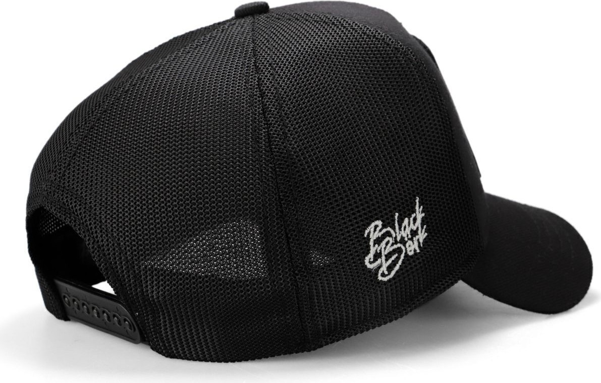 BlackBörk Panter Logolu Siyah Trucker Şapka görsel 4
