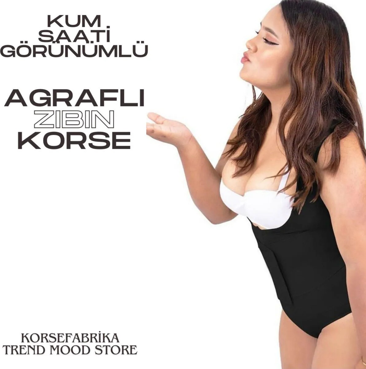 KORSEFABRİKA Trend Mood STORE Toparlayıcı Kum Saati Görünümlü Agraflı Bel Ayarlı Zıbın Korse görsel 8