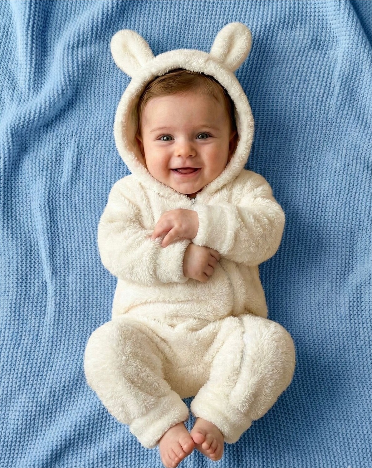 Empressco Yumuşacık Wellsoft Peluş Bebek Ayıcık Tulum, Unisex, Konfor ve Şıklık Bir Arada