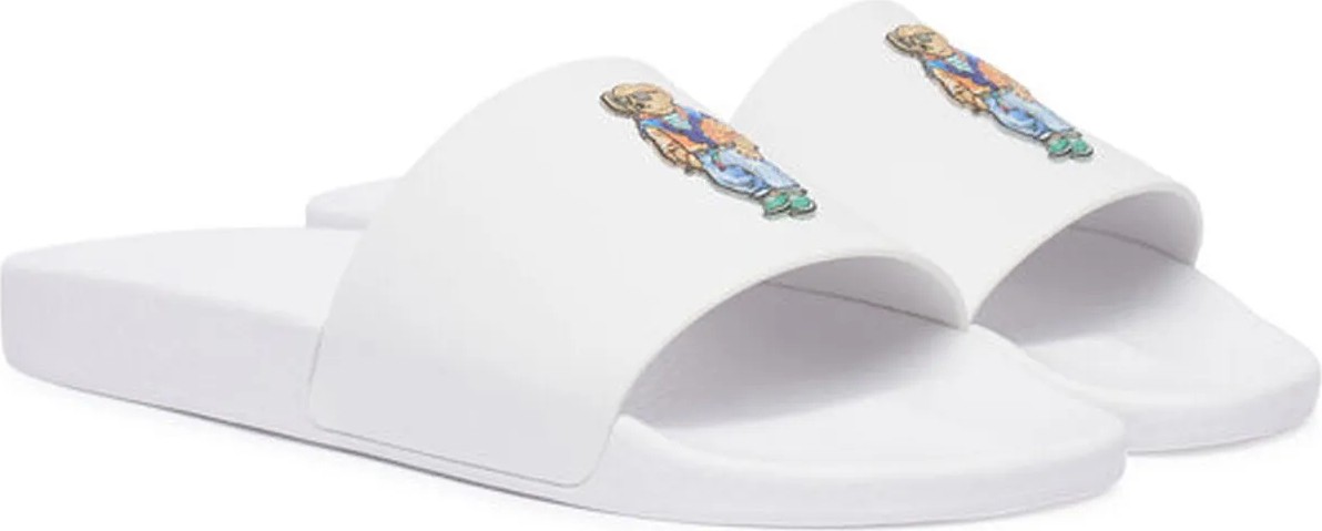 Polo Ralph Lauren Beyaz Erkek Plaj Terliği Polo Slıde-Sandals-Slıde görsel 2