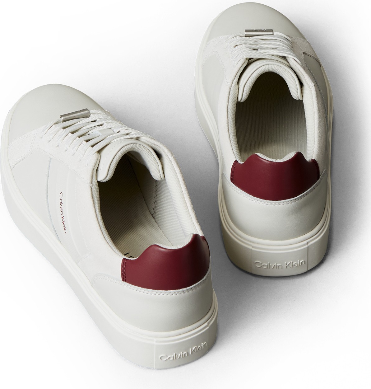 Calvin Klein Beyaz Erkek Günlük Ayakkabı Classıc Cupsole Laceup Tape Lth görsel 5