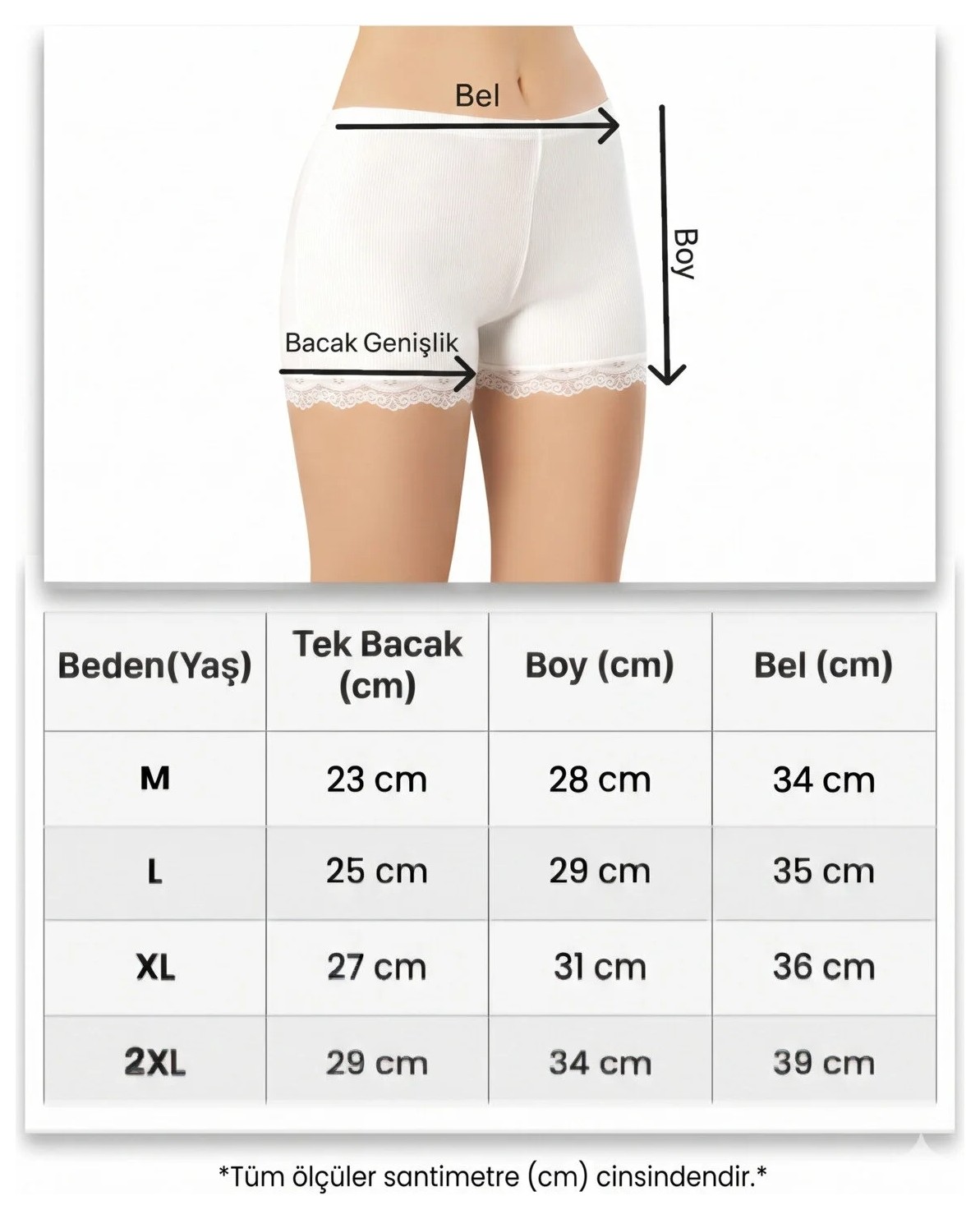 İncili Kadın 3'lü Dantel Paçalı Fitilli Boxer Şort - Pamuklu Esnek Ribana Boxer (Çağla, Pudra, Ten) Xl görsel 4