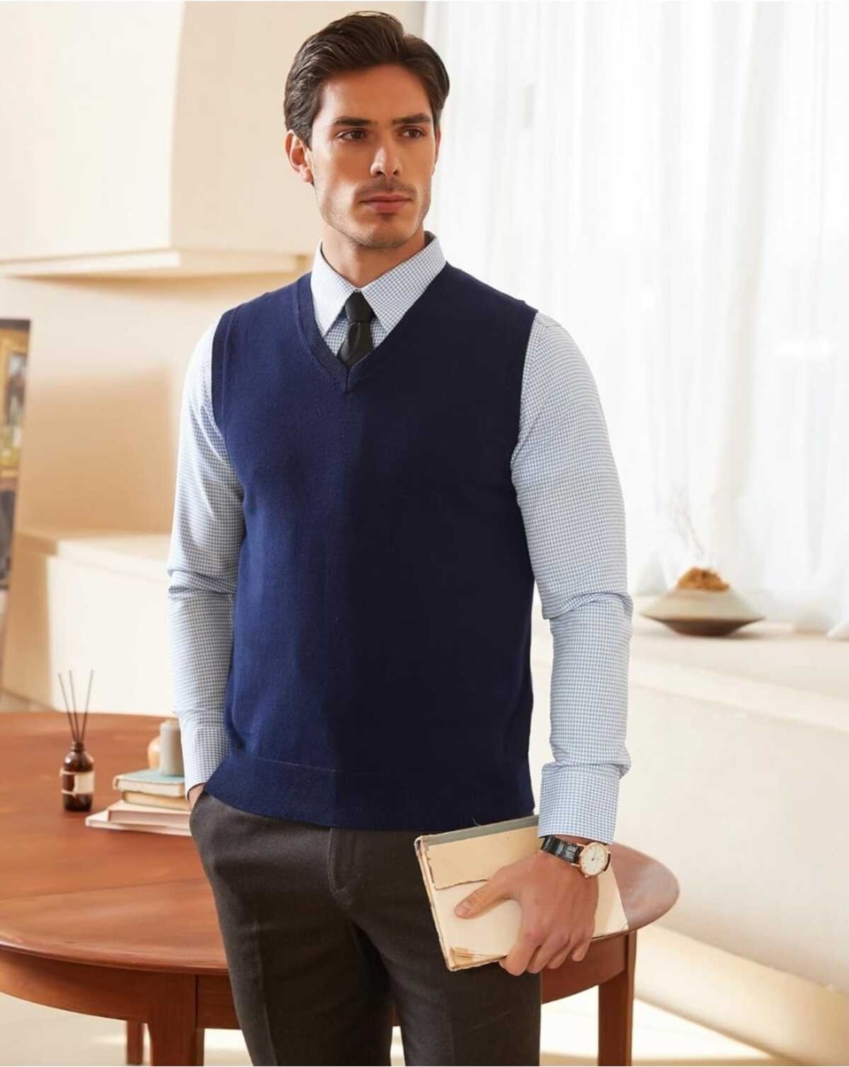 Youknitwear You Shaun %100 Pamuk V Yka Erkek Triko Süveter