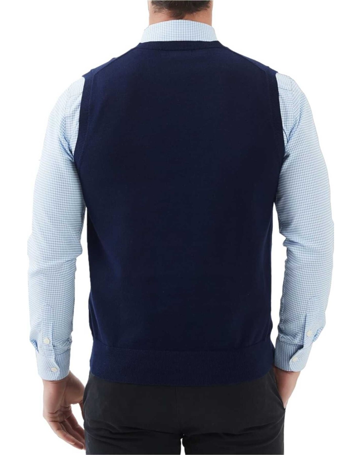 Youknitwear You Shaun %100 Pamuk V Yka Erkek Triko Süveter görsel 6