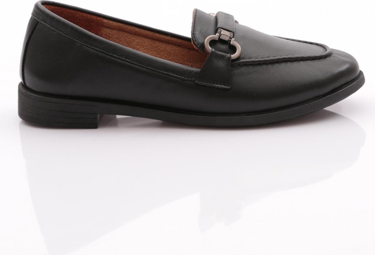 DGN 1853 Kadin Oval Burun Loafer Ayakkabi görsel 5