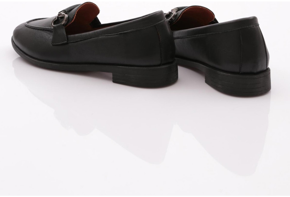 DGN 1853 Kadin Oval Burun Loafer Ayakkabi görsel 7