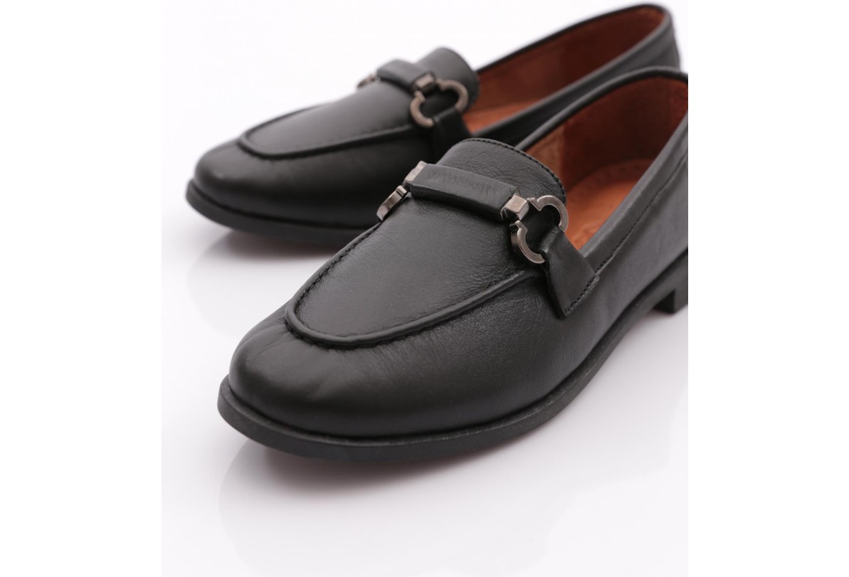 DGN 1853 Kadin Oval Burun Loafer Ayakkabi görsel 8