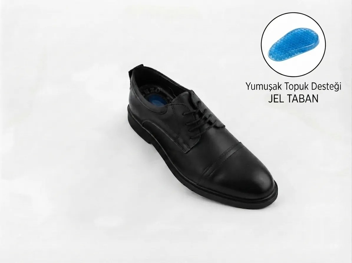 Growish GR0314 Hakiki Deri Kalın Poli Taban Günlük Kullanım Üst Kalite Klasik Ayakkabı görsel 4