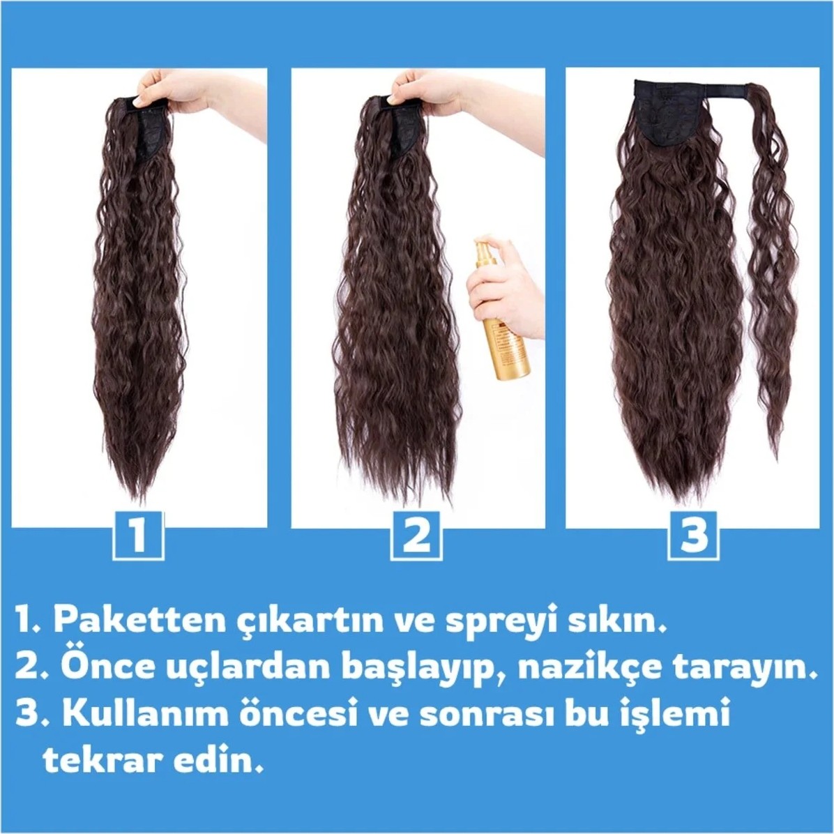 Marsilyan Platin Sarısı Dolamalı Düz At Kuyruğu Renk NO:613 görsel 3
