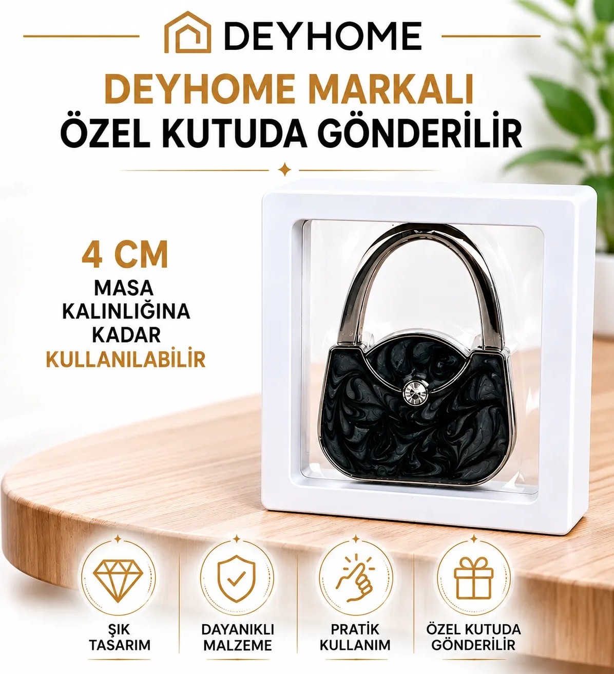 deyhome Katlanabilir Çanta Askı Aparatı Masa Kenarı Çanta Tutucu Taşınabilir Çanta Kancası Çanta Model görsel 8
