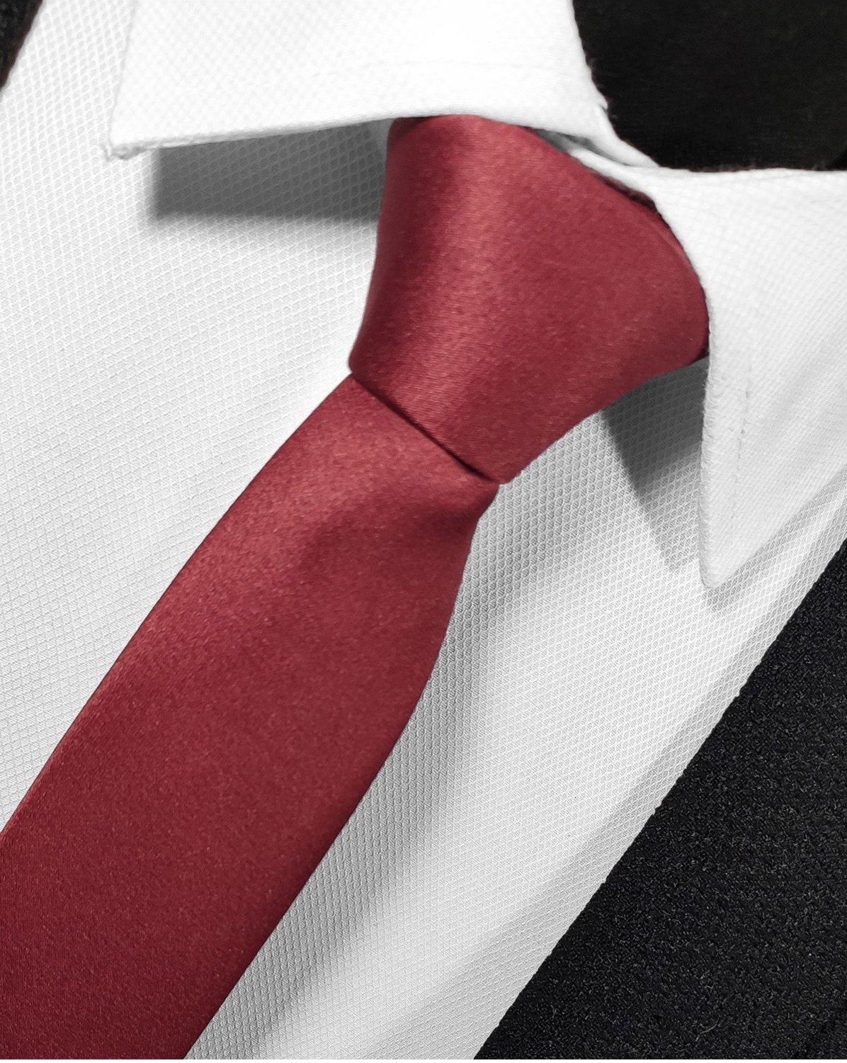 BLC Basic Line Co. Ekstra Ince Lacivert Renk Düz Slim Fit 4 cm Genişliğinde Kravat Mendil Seti Slim Fit Dar görsel 7