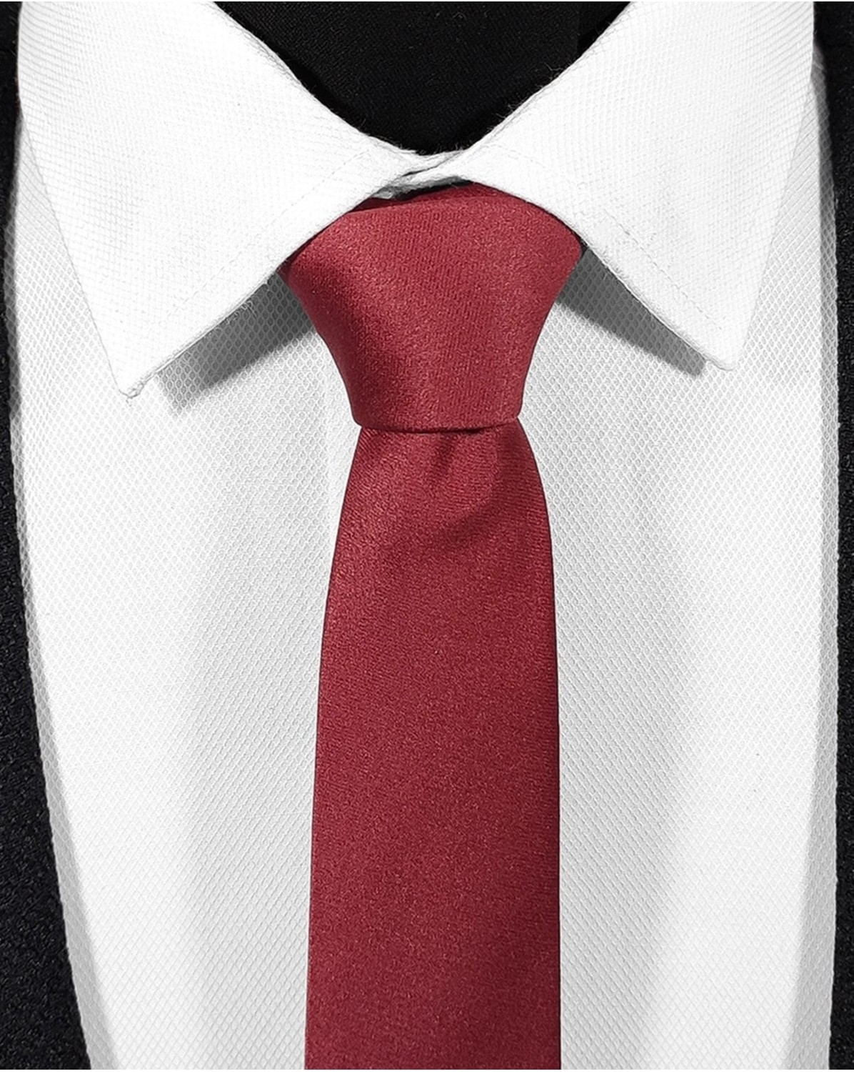 BLC Basic Line Co. Ekstra Ince Lacivert Renk Düz Slim Fit 4 cm Genişliğinde Kravat Mendil Seti Slim Fit Dar görsel 8