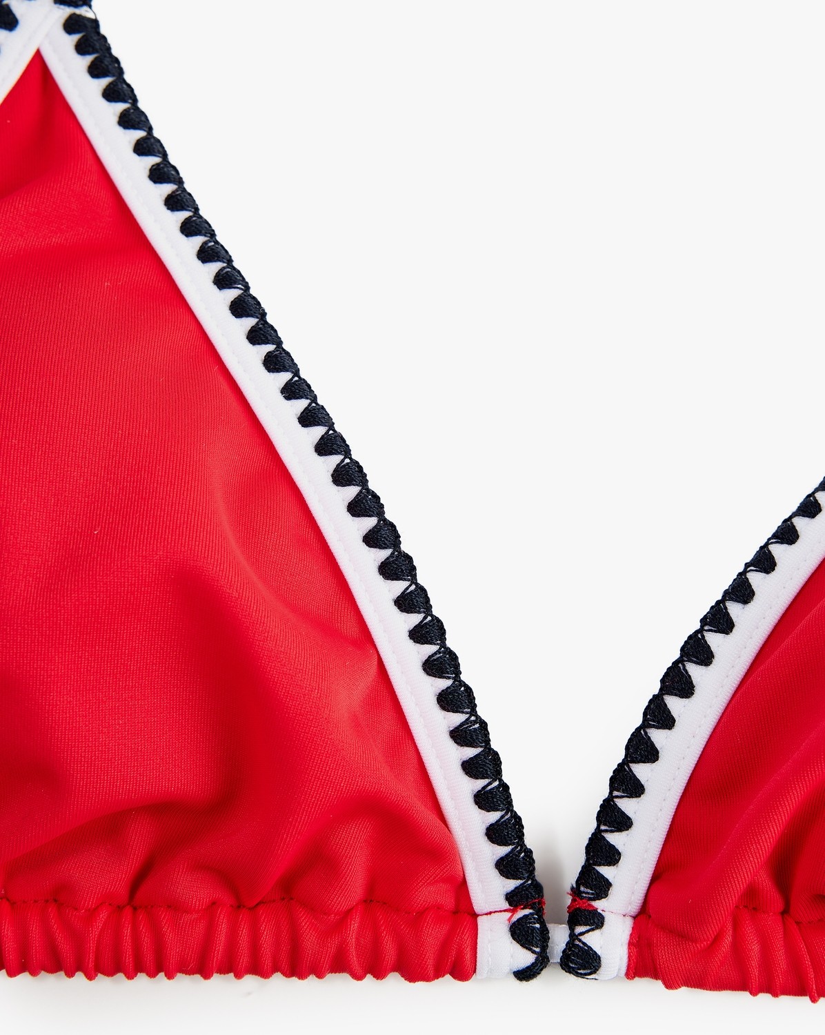 Koton Renk Kontrastlı Kroşe Detaylı Üçgen Bikini Üstü görsel 5