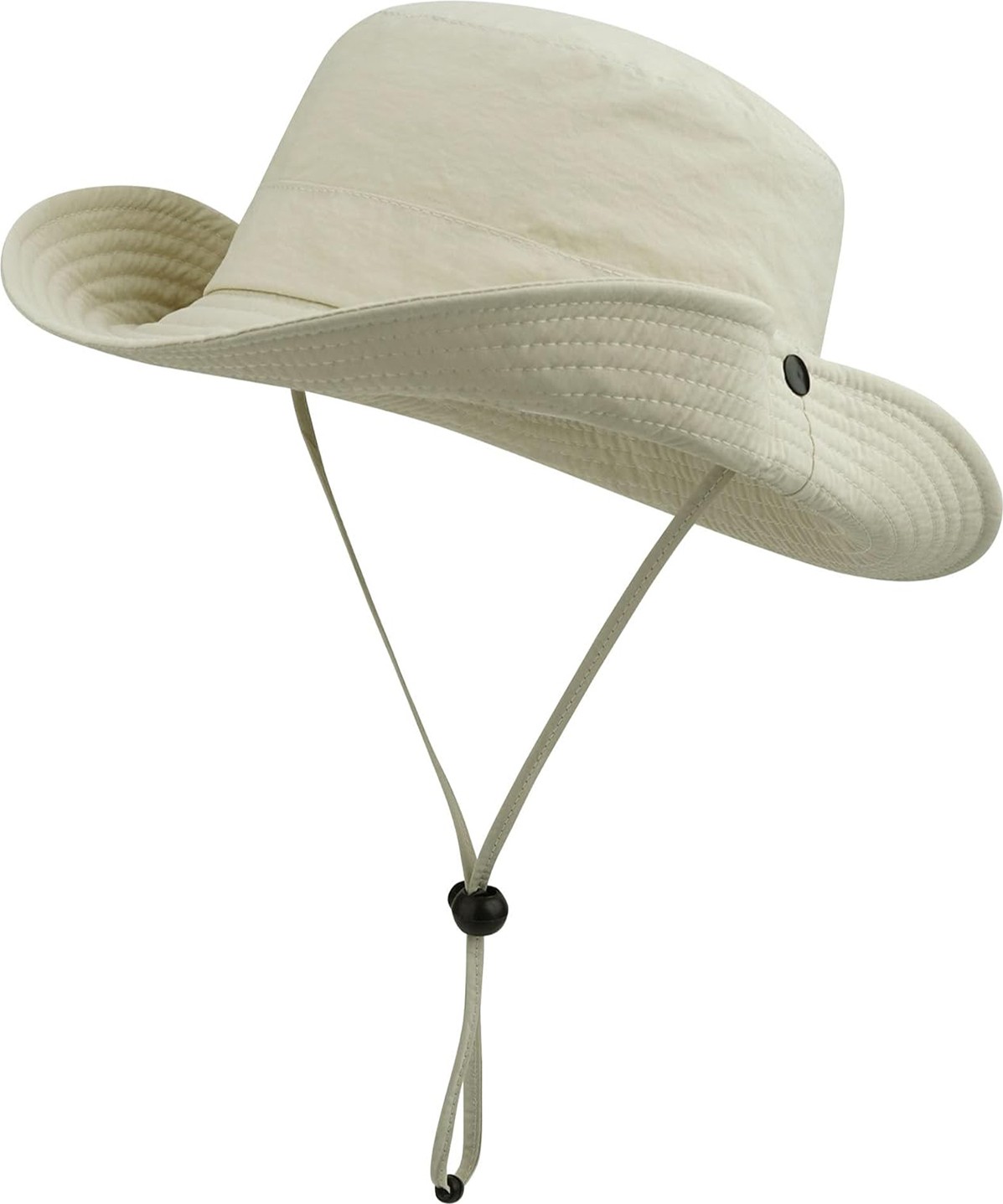 Verahed Yazlık Katlanabilir Geniş Siperlikli Siyah Safari Kovboy Şapkası Unisex Fötr Bucket Balıkçı Şapka