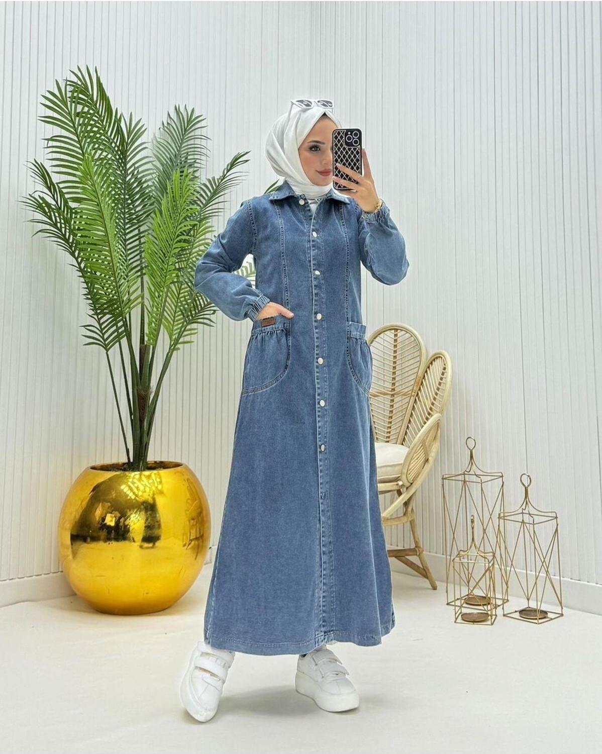 Harman Butik Kadın Kahverengi Ekose Desenli Etek