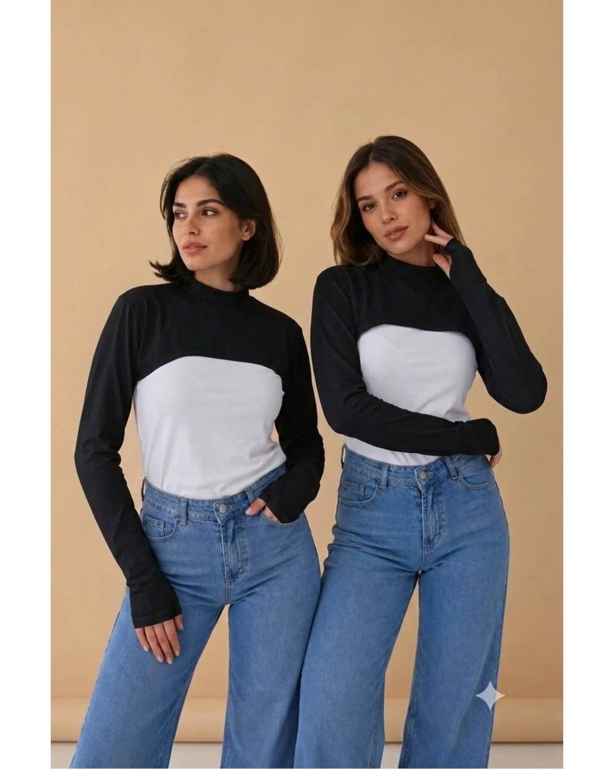 ALDAIYR 5 ADET Parmaklı Tesettür Boyunluk | Yakalı Uzun Kollu Kolluklu Body Bluz Bolero Rahat Tasarım görsel 7