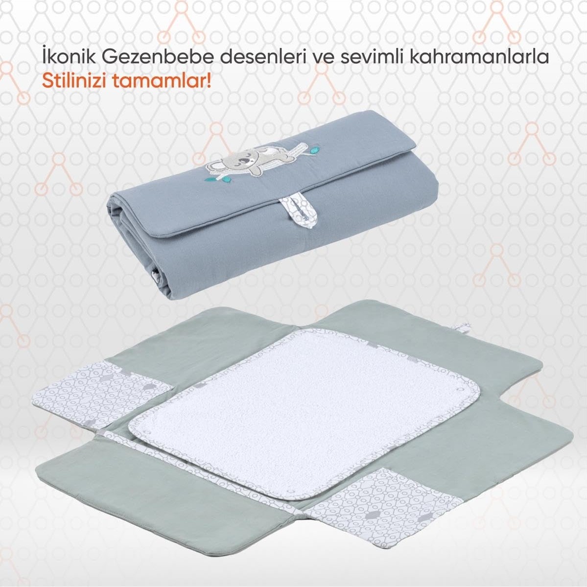 Die Grup Gezenbebe Hero Nakışlı Alt Değiştirme Çantası Koala görsel 3