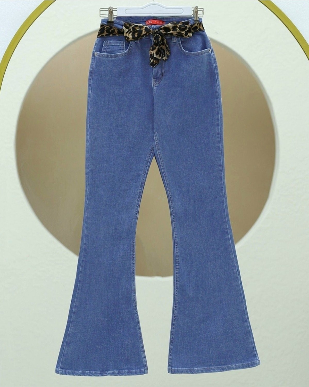 Moda Morfo İspanyol Paça Yüksek Bel Kot Pantolon -Laci görsel 7