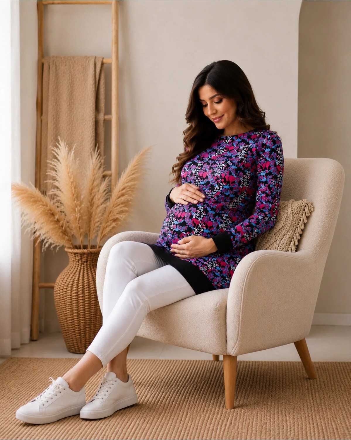 Meghan L.A Hamile Yumuşak Kumaş Tunik görsel 2