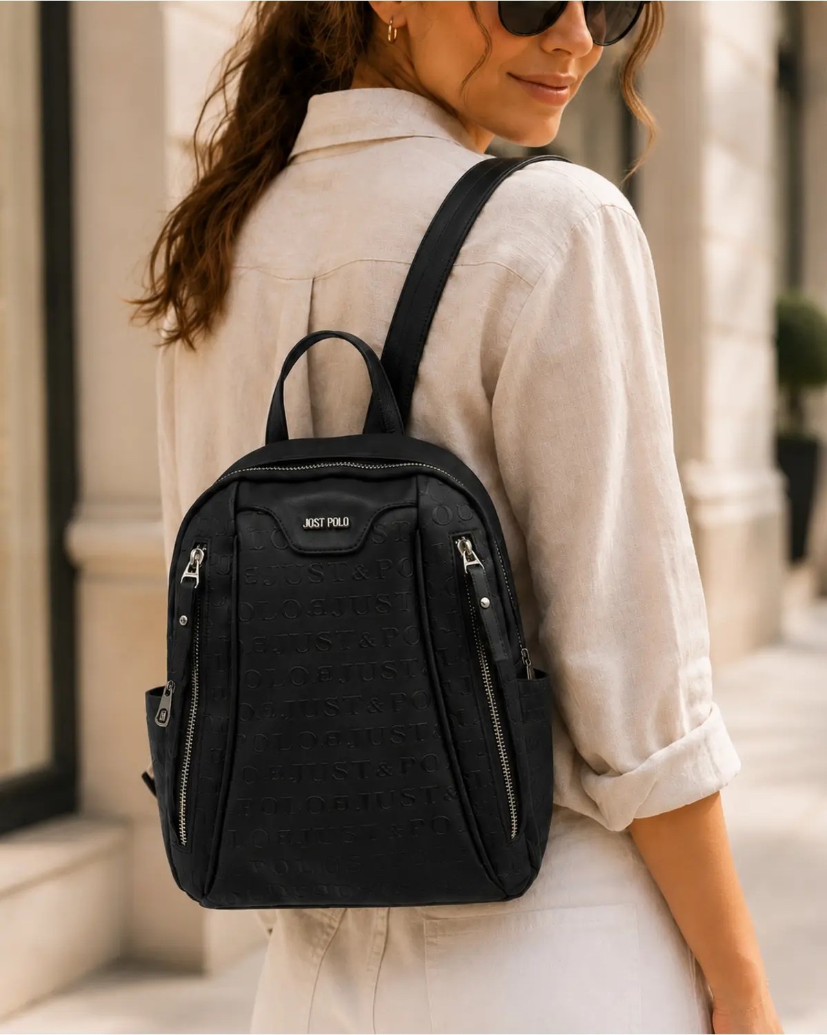 Just Polo Kadın Günlük Kullanıma Uygun Çok Bölmeli Sırt Çantası Ebat : 25 x 30 cm Shopper