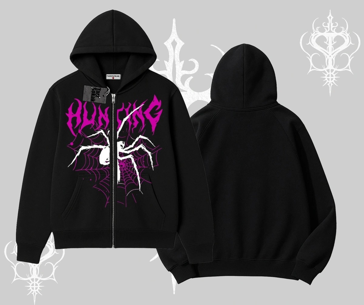 Tarzsokak Beyaz Hırka Sweatshirt Autumn Spider görsel 3