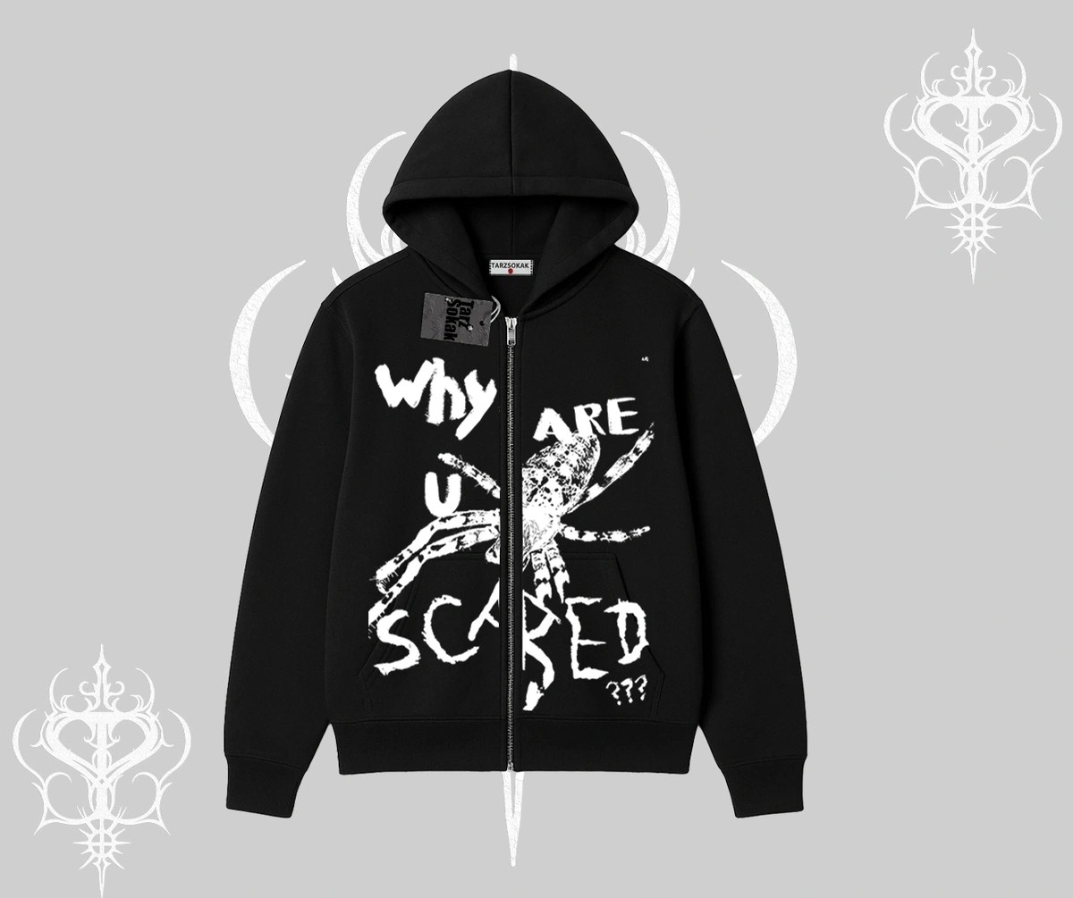 Tarzsokak Beyaz Hırka Sweatshirt Why Are U Scared