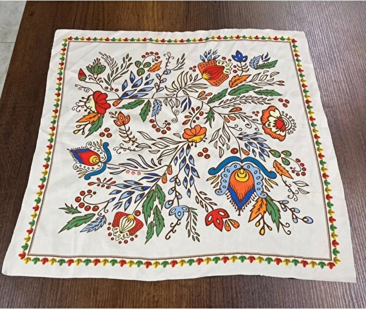 Tarzını Seç Beyaz Puantiyeli Fular Bandana Estascarf 48X48 cm görsel 8