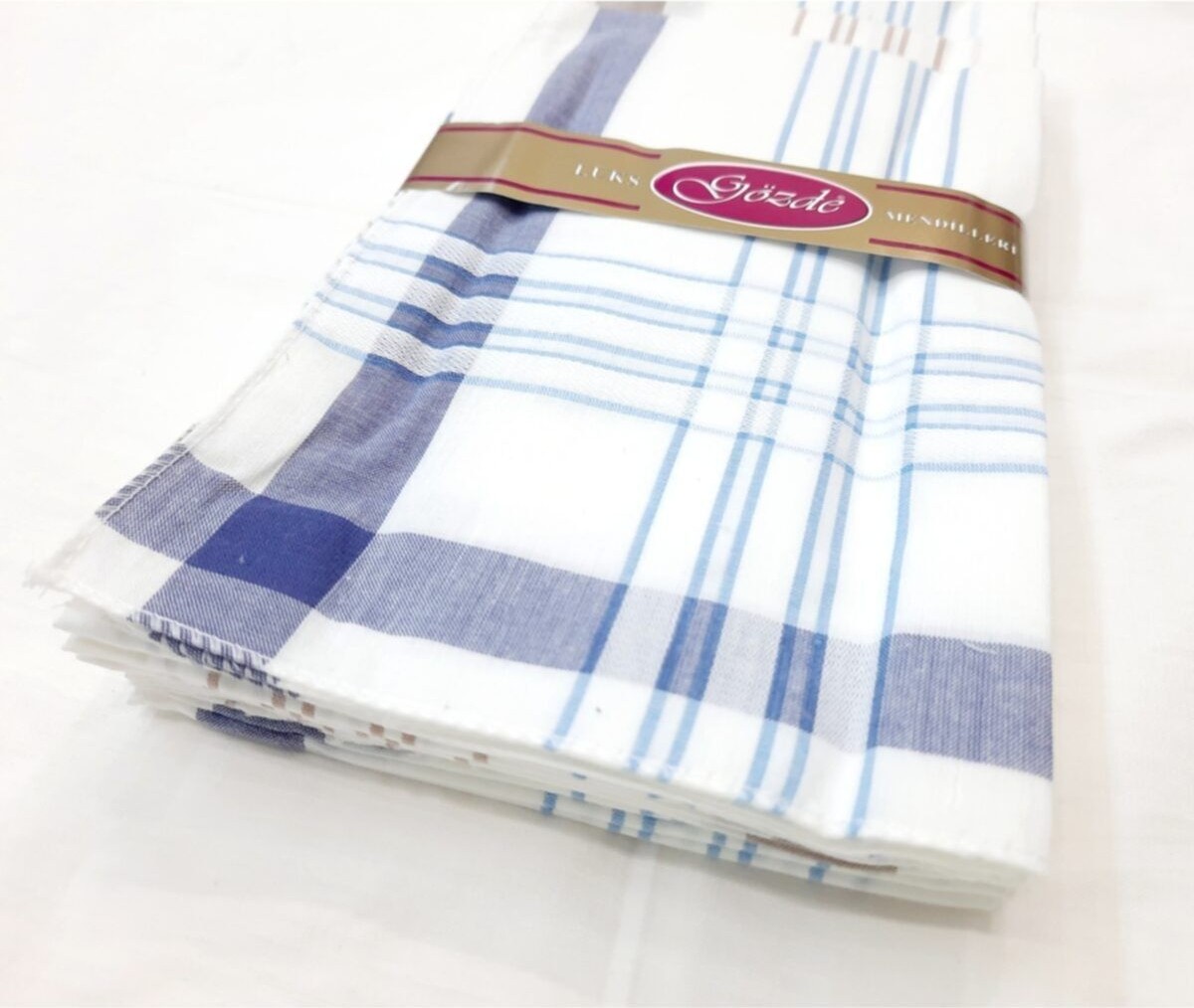 Gözde Berkaysun Tekstil'den Pamuklu 12 Adet Mendil 46X46 görsel 2