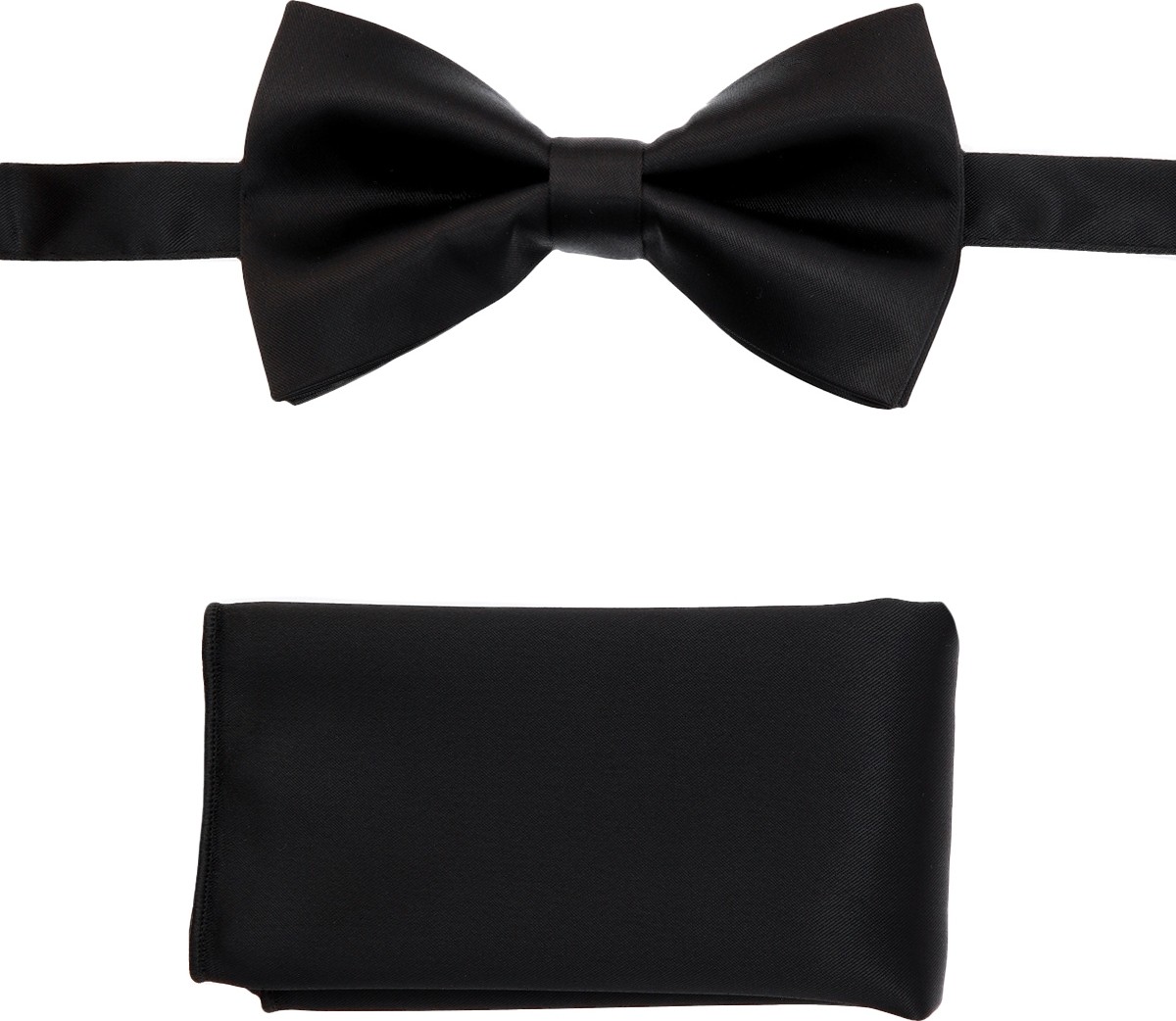 Hatemoğlu Siyah Papyon Mendil Set 100% Polyester Şık Desenli Erkek Aksesuarı görsel 3